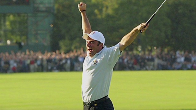 Paul McGinley takes on Ryder Cup course