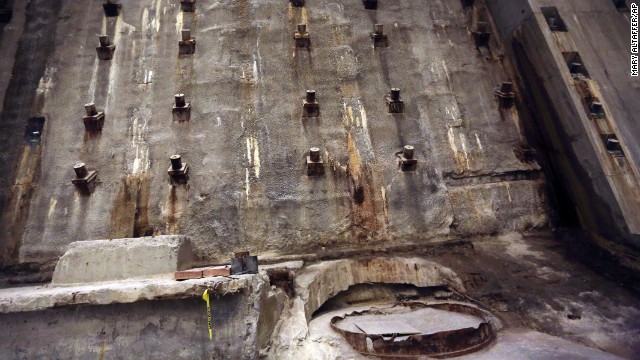 The slurry Wall, part of the World Trade Center&#39;s original foundation, is seen during a media tour of the National September 11 Memorial and Museum, Friday, Sept. 6, 2013 in New York. Construction is racing ahead inside the museum as the 12th anniversary of the Sept. 11, 2001 attacks draws near. Several more large artifacts have been installed in the cavernous space below the World Trade Center memorial plaza.