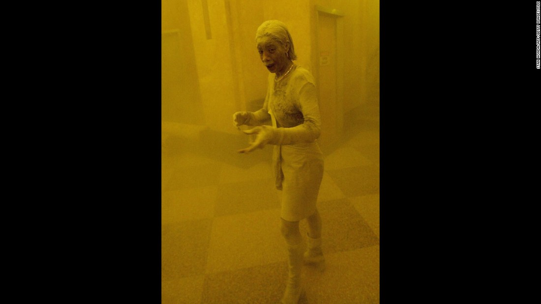 Marcy Borders, later called the &quot;Dust Lady&quot; because of this photo, escapes the North Tower of the World Trade Center after the terrorist attacks on September 11, 2001.