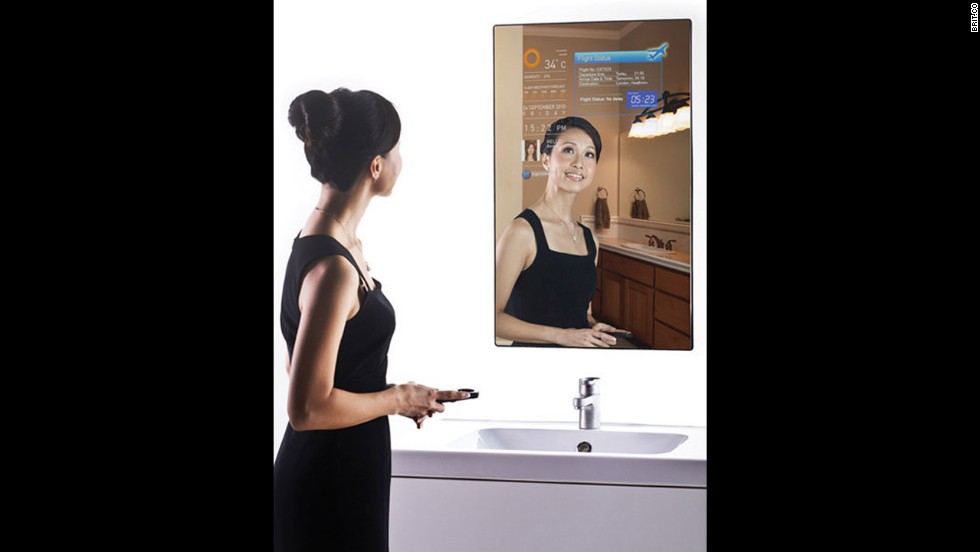 &lt;a href=&quot;http://www.brit.co/introducing-the-magic-mirror-2-0/&quot; target=&quot;_blank&quot;&gt;The Magic Mirror&lt;/a&gt; is a fully functioning Wi-Fi mirror that lets you browse the Web and check the weather while you&#39;re brushing your teeth.