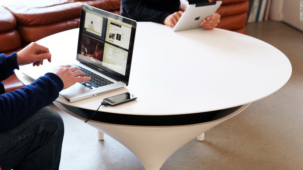 &lt;a href=&quot;http://acoustable.com/&quot; target=&quot;_blank&quot;&gt;Acoustable&lt;/a&gt; is a speaker and a coffee table in one.
