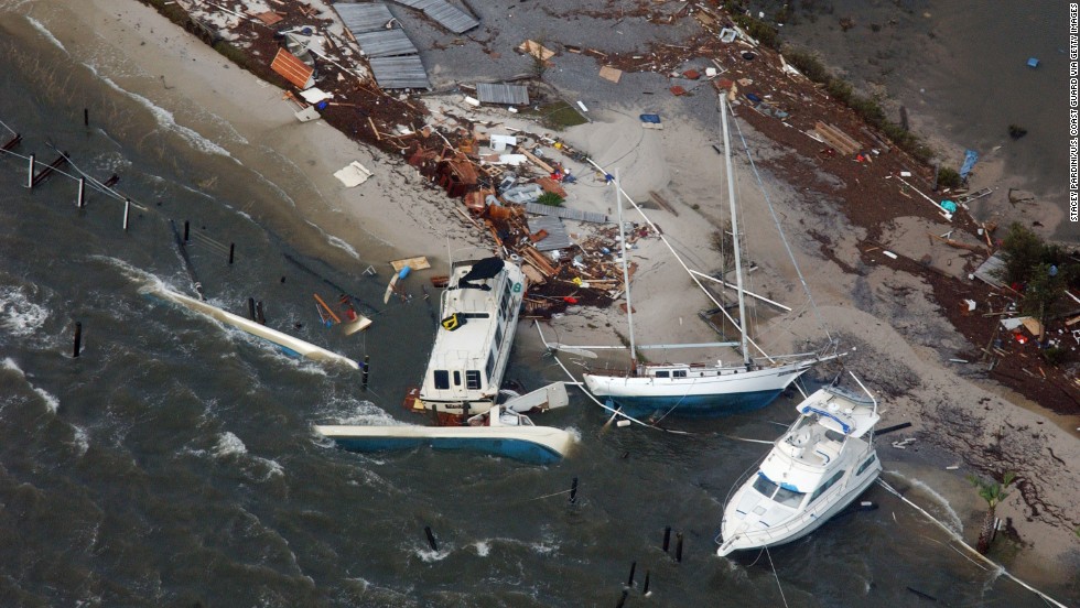 On September 16, 2004, Hurricane Ivan&#39;s maximum sustained winds of 120 mph crashed into Alabama, just west of Gulf Shores, with damage spreading across the region to Milton, Florida, seen here. When it was all said and done, Ivan was blamed for 92 deaths across the United States, Grenada, Jamaica, Dominican Republic, Venezuela, Cayman Islands, Tobago and Barbados. U.S. damage was estimated at $14.2 billion, the third largest total on record.