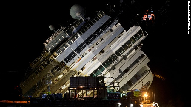 Timelapse shows raised Costa Concordia
