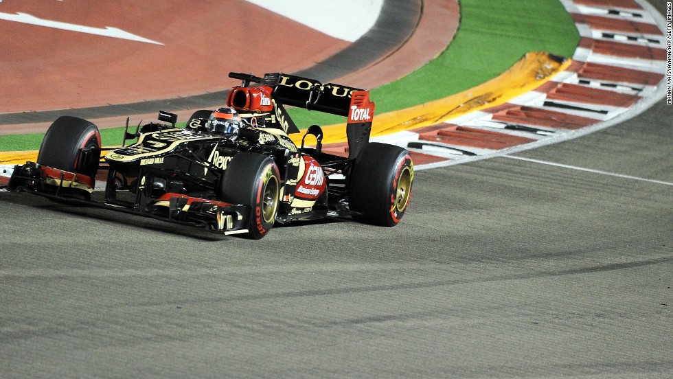 Like Alonso, Kimi Raikkonen battled his way up from down the grid to take third place for Lotus, despite being troubled by back problems in Saturday&#39;s qualifying. 