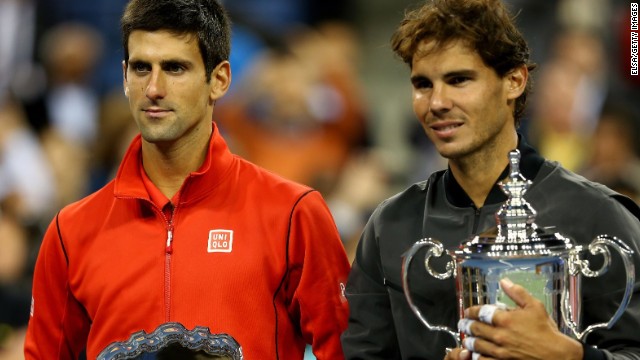 Novak Djokovic remains the world No. 1 but he lost the U.S. Open final to Rafael Nadal, right, this month. 