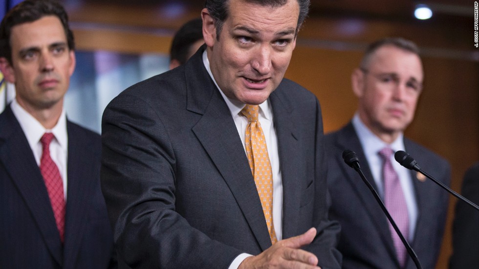 &lt;a href=&quot;http://www.cnn.com/2013/10/09/politics/shutdown-ted-cruz-democrats/index.html&quot;&gt;&lt;strong&gt;Sen. Ted Cruz, R-Texas&lt;/strong&gt;&lt;/a&gt; -- The revolutionary or rabble rouser, depending on your viewpoint.  The tea party firebrand could lead a long filibuster on the Senate floor, delaying passage of a spending bill until just one day before the deadline on Monday, September 30.   Cruz has stoked the anti-Obamacare flames all summer, but recently angered fellow Republicans by openly saying that the Senate does not have the votes to repeal the health care law.