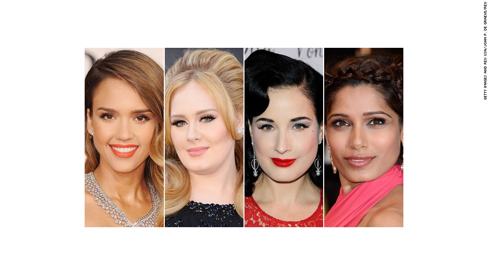 Stars like Jessica Alba, Adele, Dita Von Teese and Freida Pinto show off elegant, iconic looks designed to dazzle on the red carpet -- and the wedding aisle. The makeup artists behind these cosmetic creations share their expertise. 