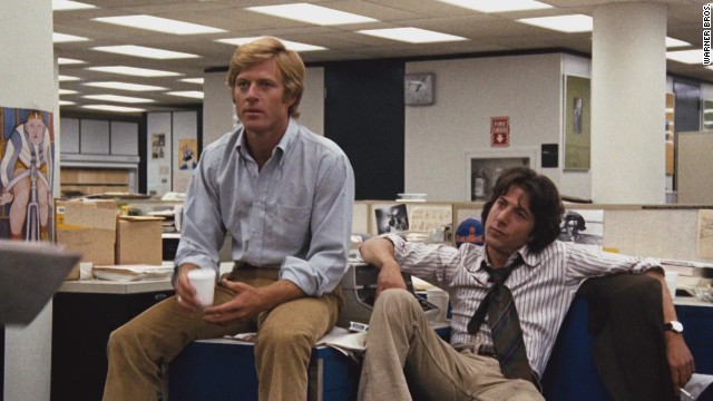 Robert Redford and Dustin Hoffman in the 1976 film &quot;All the President&#39;s Men.&quot; 