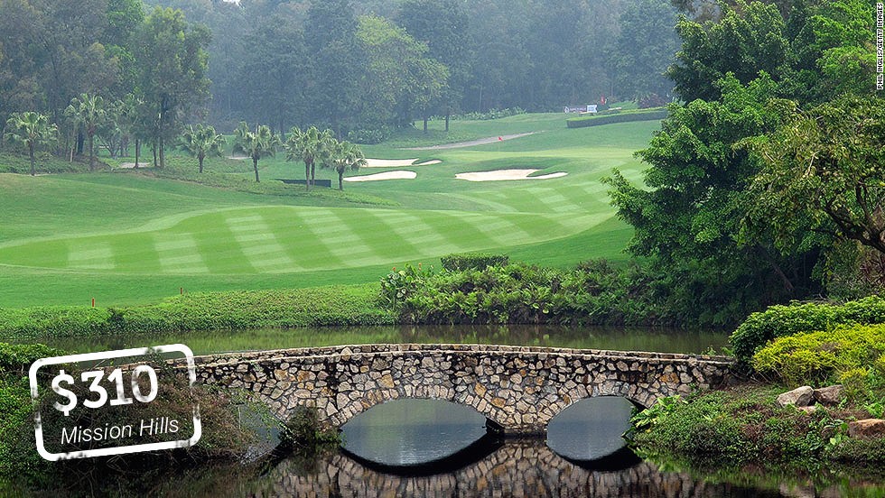 &lt;strong&gt;Mission Hills Golf Club, Shenzhen, China&lt;/strong&gt;: Mission Hills&#39; massive golf complex boasts 12 courses with more planned.   10 billion ($1.3 billion) has been ploughed into the 20-square kilometer plot since it opened in 1994. A round at the Jack Nicklaus-designed&lt;a href=&quot;http://www.missionhillschina.com/en-US/shenzhen/golf/golf_courses/world_cup_course&quot; target=&quot;_blank&quot;&gt; World Cup Course &lt;/a&gt;will cost a cool 1920 Chinese Yuan ($310). &lt;br /&gt;