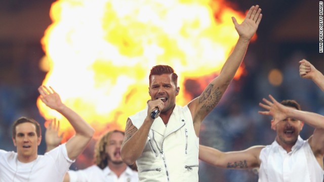 Ricky Martin brings the heat to a performance in Sydney, Australia on October 6. 