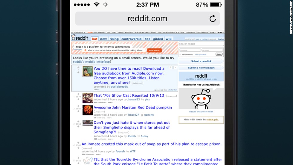 &lt;strong&gt;Reddit:&lt;/strong&gt; &quot;Subredditors&quot; have power on this message board, where folks discuss everything from sex to Christmas presents and vote those links and comments up or down.