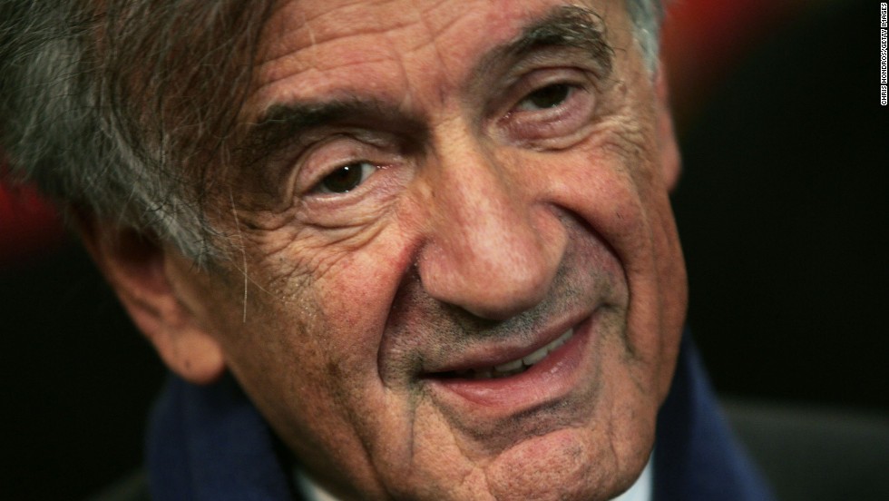 Holocaust survivor Elie Wiesel appears at a press conference at the United Nations on October 27, 2004 in New York. Wiesel won the Nobel Peace Prize in 1986.   