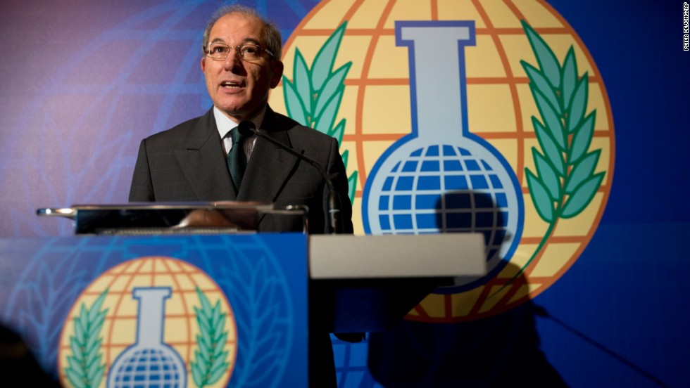 Ahmet Uzumcu, director-general of the &lt;a href=&quot;http://www.opcw.org/&quot; target=&quot;_blank&quot;&gt;Organisation for the Prohibition of Chemical Weapons&lt;/a&gt;, speaks after his chemical watchdog group was awarded the Nobel Peace Prize in 2013. The Hague, Netherlands-based organization received the prize for helping to eliminate the &lt;a href=&quot;http://www.cnn.com/2013/10/11/world/europe/norway-nobel-peace-prize-opcw-syria/index.html&quot;&gt;Syrian army&#39;s stockpiles of poison gas&lt;/a&gt; as well as for its longtime efforts to eliminate chemical weapons.