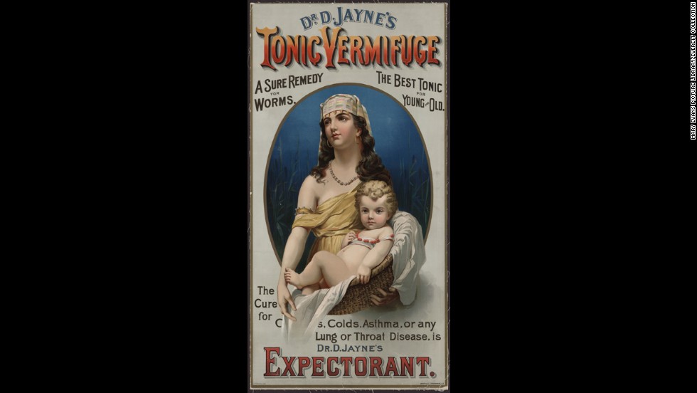 &lt;a href=&quot;http://digital.lib.ecu.edu/20662#details&quot; target=&quot;_blank&quot;&gt;Dr. D. Jayne&#39;s Expectorant&lt;/a&gt; was sold in the late 1880s as a cure for coughs, colds and asthma, as well as a &quot;sure remedy for worms.&quot; The tonic concoction was also used to help indigestion. 