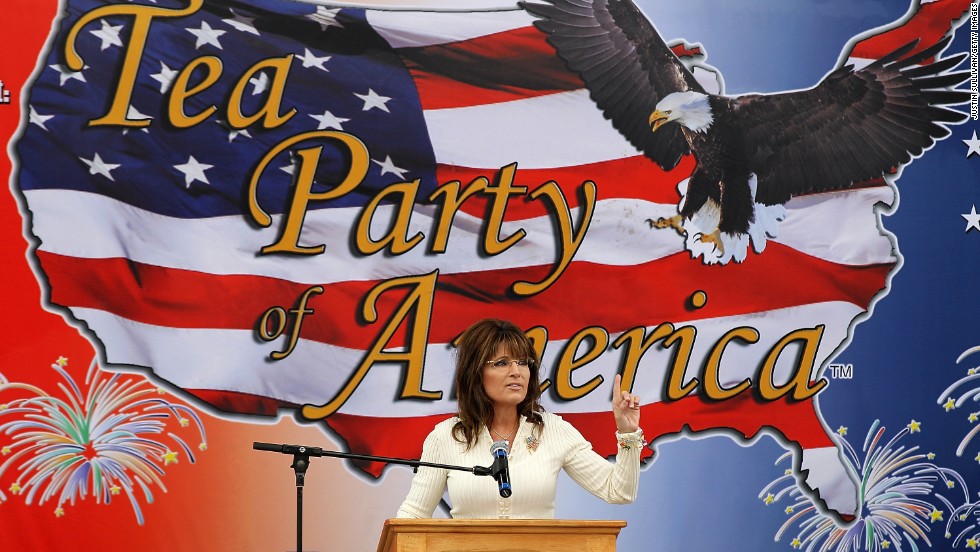 Palin speaks during the Tea Party of America&#39;s &quot;Restoring America&quot; event in Iowa in September 2011. Supporters had hoped that she would use the event to announce that she was running for president.