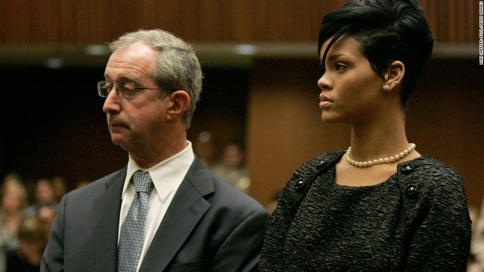 &lt;strong&gt;June 2009: &lt;/strong&gt;The judge asked Rihanna to appear in court to hear &lt;a href=&quot;http://www.cnn.com/2009/SHOWBIZ/Music/06/22/chris.brown.hearing/index.html&quot;&gt;details of the order requiring Brown to stay 50 yards away from her&lt;/a&gt; -- 10 yards if the two appeared at the same industry event together. Here she appears with her attorney, Donald Etra.