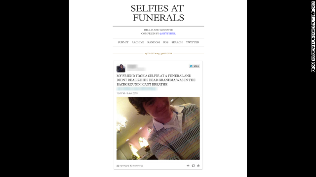 The Selfies at Funerals page on Tumblr has sparked some backlash.