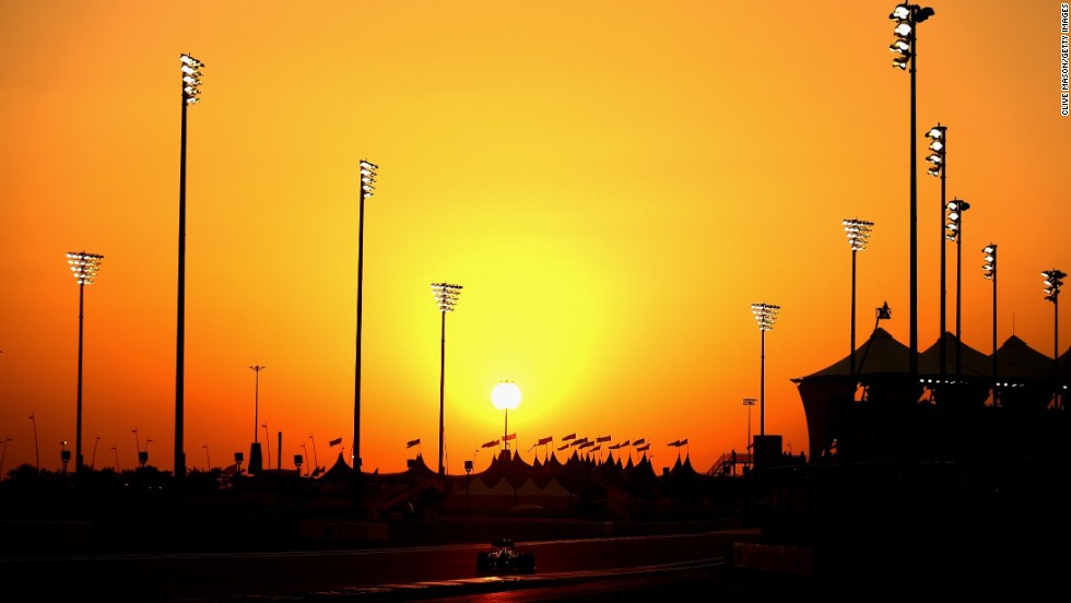 As the sun sets in the emirate, the floodlights take over.