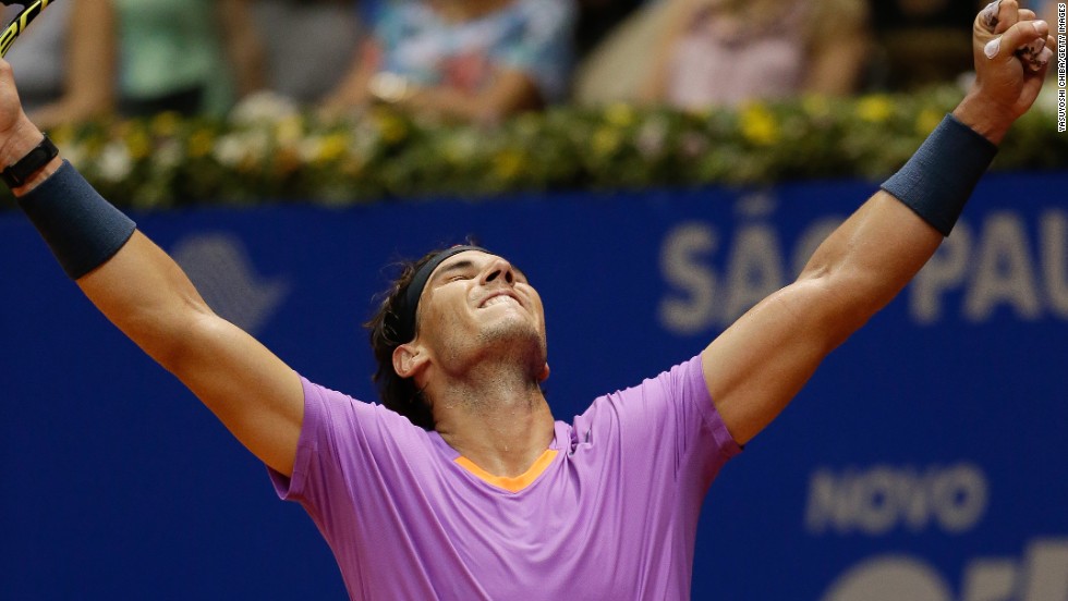 Days after losing in Chile, Nadal was able to celebrate his first trophy since winning the 2012 French Open. Playing on his preferred clay surface in Brazil, he beat Zeballos&#39; compatriot David Nalbandian to begin his march back to the top of the rankings.