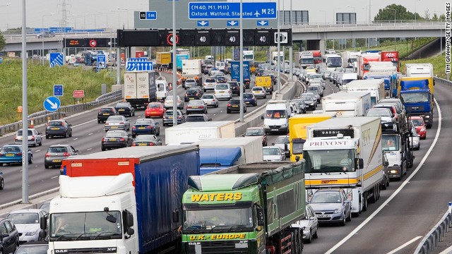 The M25 motorway, on which the incident occurred.