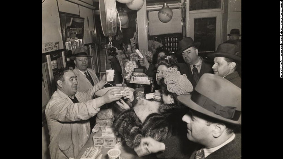 The Kaltman family tries to sell as much butter as possible at their New York dairy store in 1943 before a government deadline to freeze sales. During World War II, the federal government rationed butter in an attempt to control supply and demand while manufacturing plants were being used to support the war effort. As a result, margarine, which contains trans fat, grew in popularity. 