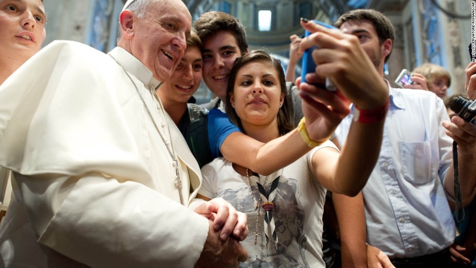 In August, Pope Francis and Italian teens took what is likely the first papal selfie, another indication of the Pope&#39;s down-to-earth charm. 