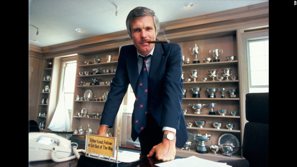 Turner at his desk in 1985. 