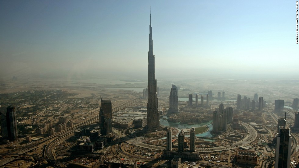Completed in 2010 in Dubai, Burj Khalifa&#39;s architectural height is 2,717 feet (828 meters) and is occupied to a height of 1,918 feet (584.5 meters). A building&#39;s architectural height may include spires, but not antennas, flag poles or signage, according to the Council on Tall Buildings criteria.