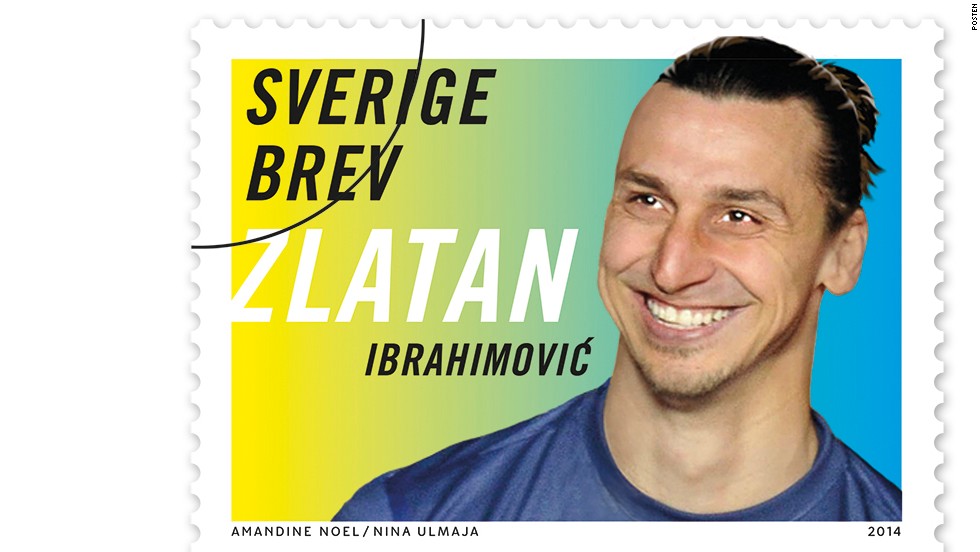 The Swedish Postal Service honored the country&#39;s finest footballer with a range of his own stamps, released in 2014.