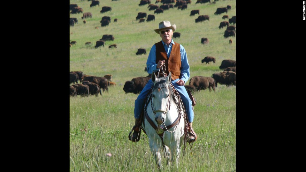 Turner at his Flying D ranch in Montana in 2011.