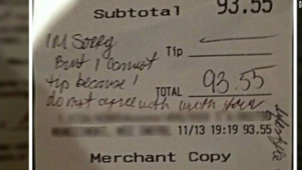 Waitress Denied Tip For Gay Lifestyle Cnn Video