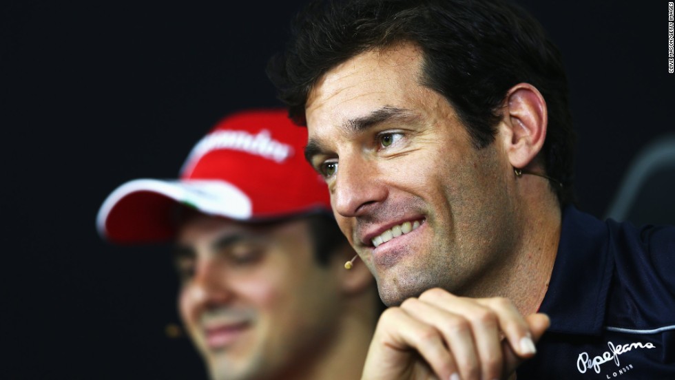 Mark Webber speaking to reporters in Sao Paulo ahead of his final Formula One race at the Brazilian Grand Prix on Sunday.  