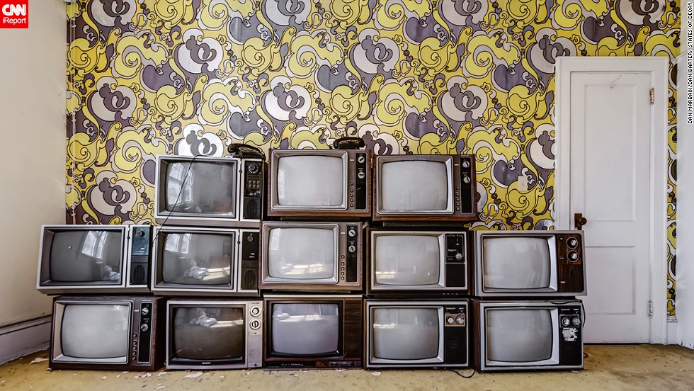 The photographers say they didn&#39;t stage photos for this series, making this arrangement of televisions in a New York hotel all the more curious.
