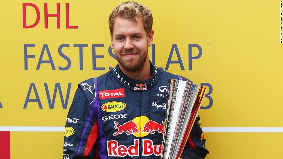 Vettel&#39;s speed in 2013 saw him pick up the DHL Fastest Lap Award. The Red Bull racer set the fastest lap during the races seven times during the season -- and for the German every record counts.
