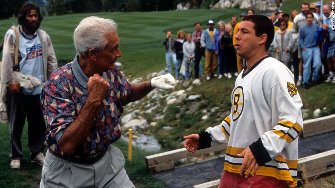For his cameo appearance in the 1996 Adam Sandler film &quot;Happy Gilmore,&quot; Barker won a MTV Movie Award for &quot;best fight scene.&quot;