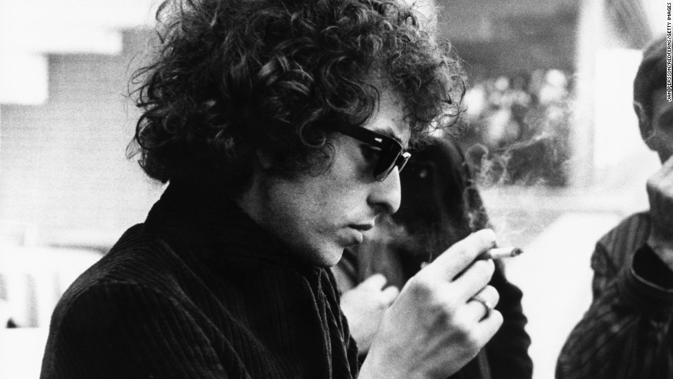 Bob Dylan smokes a cigarette circa 1966. Dylan&#39;s music spoke to a generation of people during the 1960s, a tumultuous decade that forever changed America. He went on to become a rock &#39;n&#39; roll legend and influence many musicians to come. In October 2016, the Nobel Prize in Literature was awarded to Dylan for &quot;having created new poetic expressions within the great American song tradition.&quot;