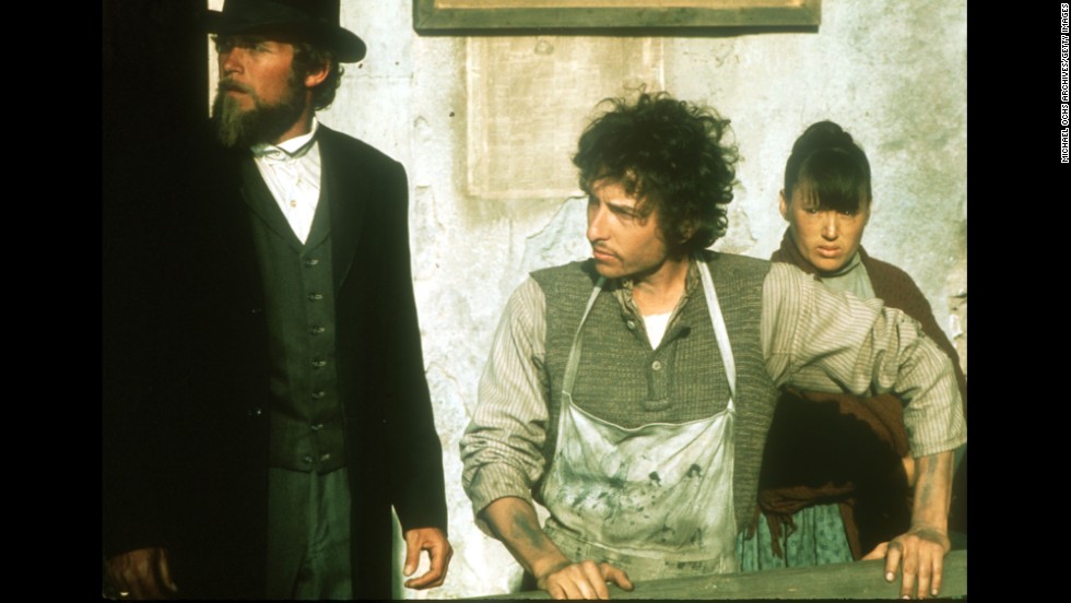 Dylan appears on set for the film &quot;Pat Garrett and Billy the Kid&quot; in 1973. Dylan also recorded the soundtrack for the film.