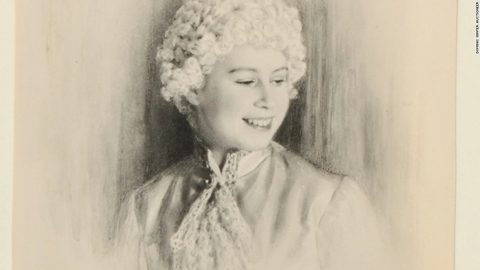 A signed image shows Elizabeth as Cinderella&#39;s Prince Florizel in 1941.