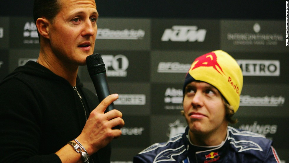 A young Vettel (shown here in 2008) says he looked up to Schumacher in his early F1 career -- but soon he would edge closer to his hero&#39;s achievements.