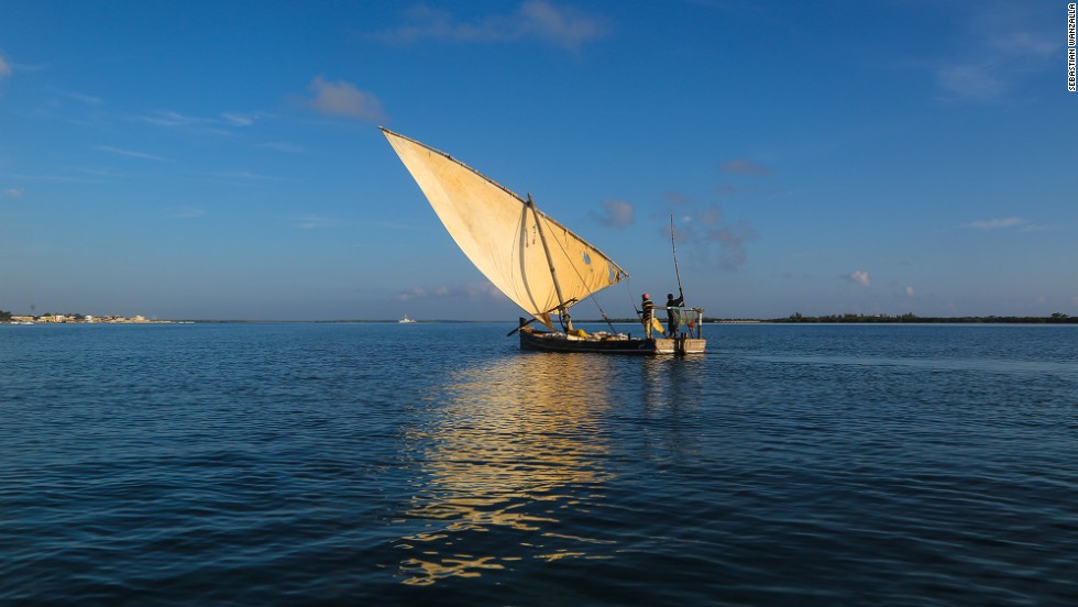Sebastian Wanzalla said his photo showed: &quot;Boatmen in a dhow heading home after collecting building stones from the neighboring island Manda next to Lamu Island.&quot;