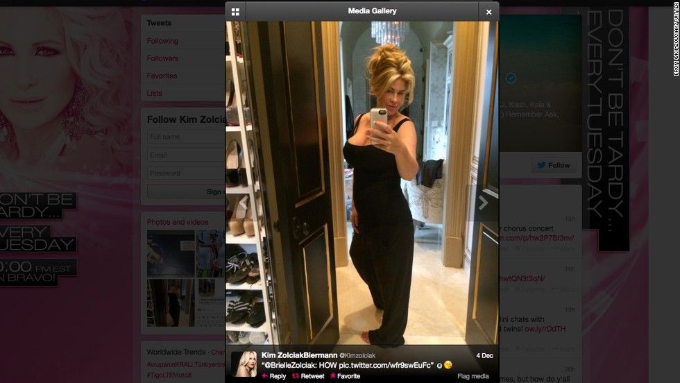 Kim Zolciak gave birth to twins in November and showed off her post-pregnancy body early this month in a photo that was posted on Twitter. 