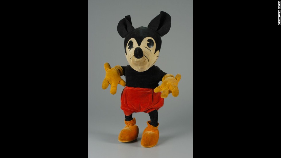 Mickey Mouse doll by Steiff Co. circa 1930. The Steiff Company worked with Disney over six years and in that time produced about 53,000 Mickey Mouse dolls. 