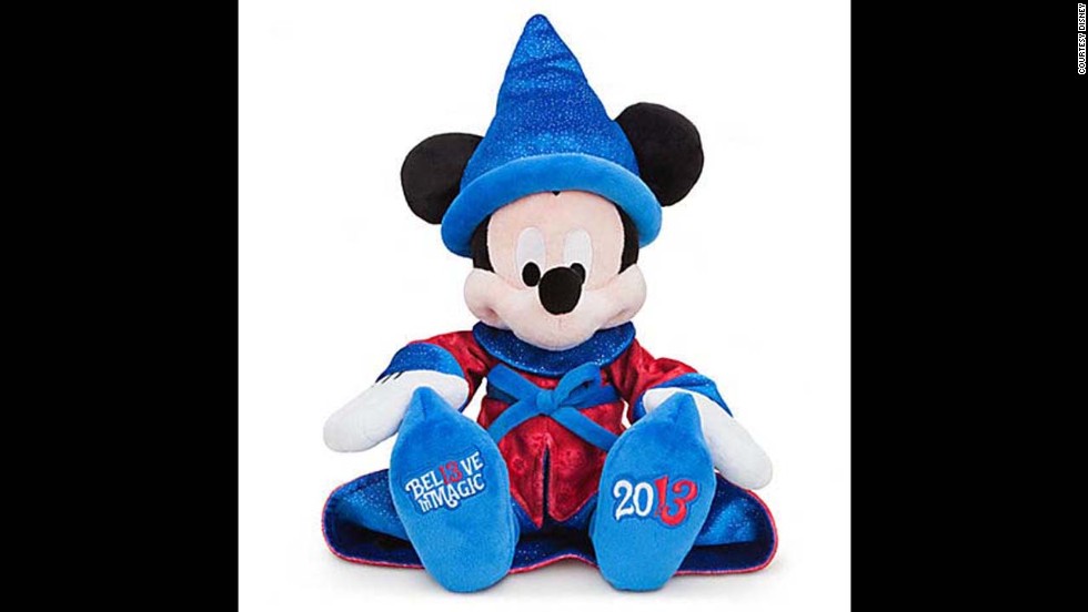 Mickey&#39;s Sorcerer&#39;s Apprentice plush souvenir doll by Disney. This well-known mouse has been the face of Disney for years, starting in 1928 when he was created by Ub Iwerks and Walt Disney.