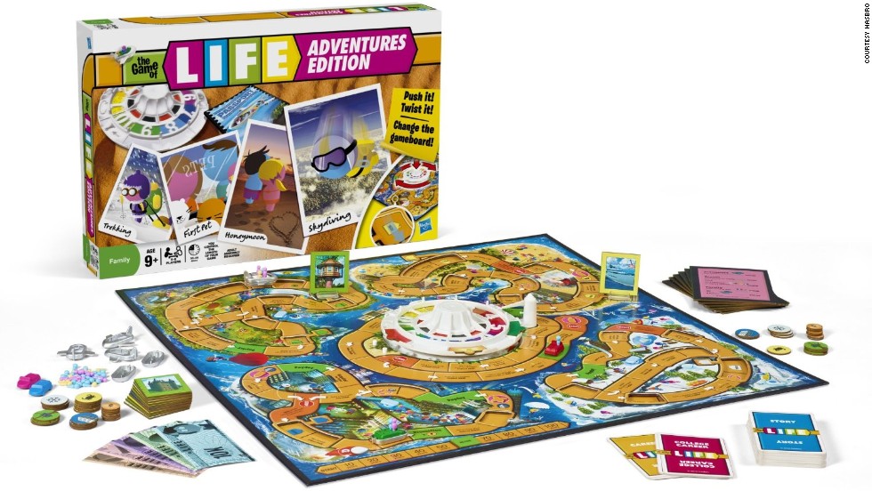 Game Of Life World Adventure by Milton Bradley in 2011. Today&#39;s Game of Life is about money and whether you can make it to retire to Millionaire Acres. 