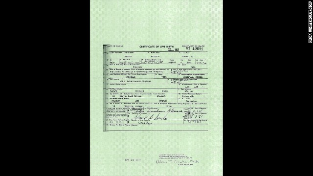 President Obama&#39;s &quot;long form&quot; birth certificate