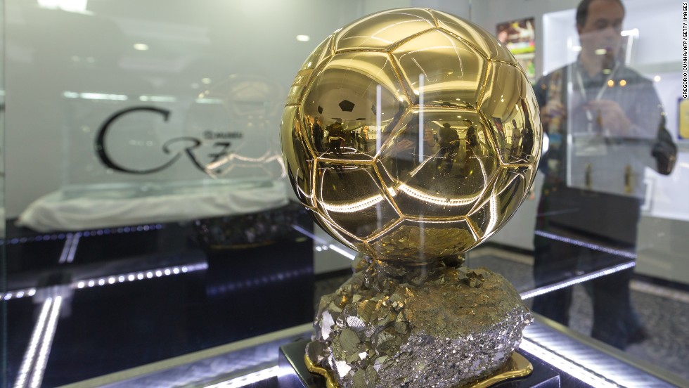The Ballon d&#39;Or awarded to Ronaldo in 2008, while he was at Manchester United, takes pride of place. Should the Portuguese receive the 2013 prize, there&#39;s plenty of room for another golden ball. 