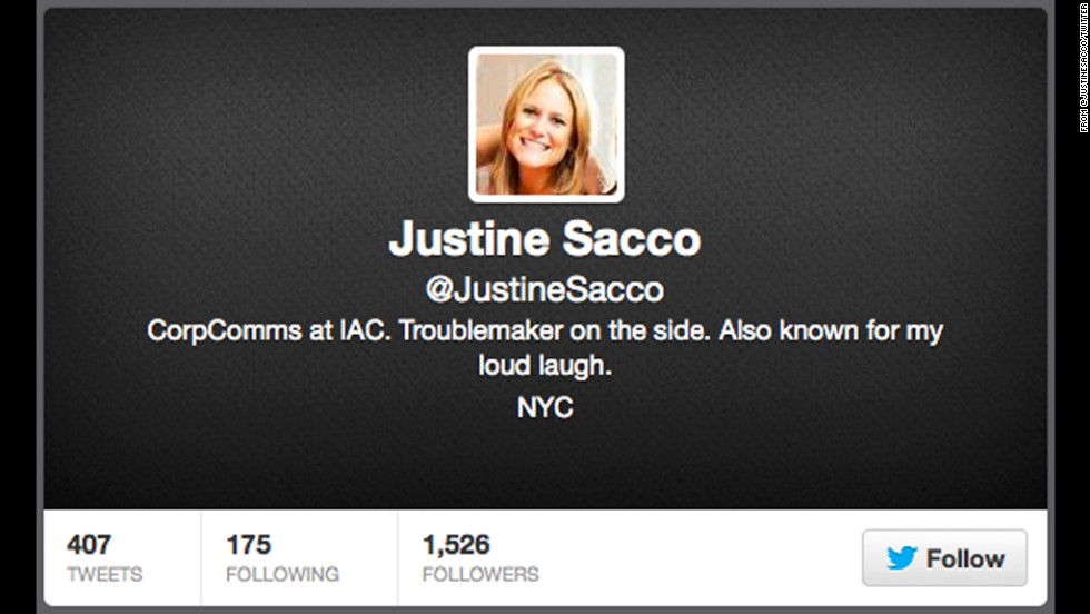 ExPR exec Justine Sacco apologizes for AIDS in Africa tweet CNN