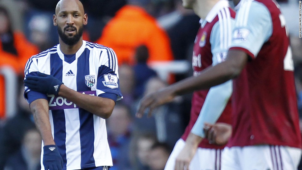 West Brom player Nicolas Anelka was banned and fined by the English Football Association for making an allegedly anti-Semitic gesture. The striker denied intending to cause any offense but the French government has criticized him.