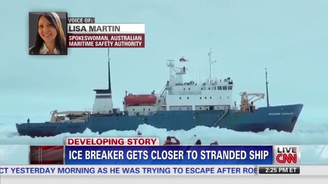 Icebreaker Gets Closer To Stranded Ship Cnn Video 
