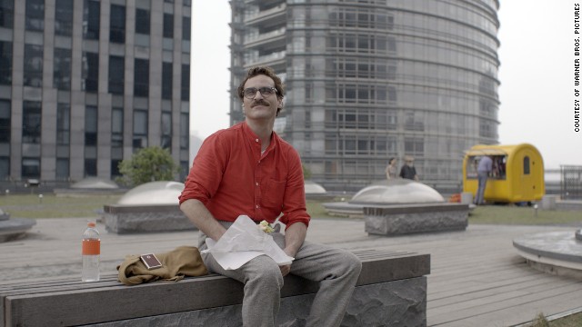 Joaquin Phoenix plays Theodore Twombly in the romantic drama &quot;Her,&quot; directed by Spike Jonze.
